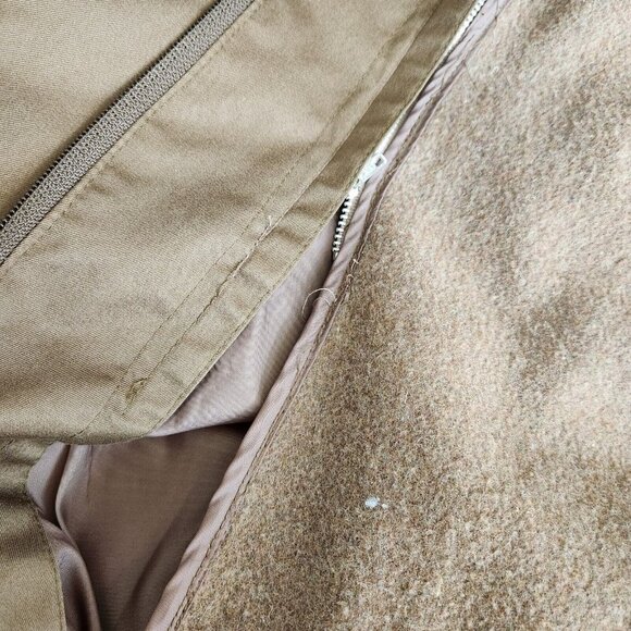 Vintage Foxrun Two By Gale Gould Womens Trench Coat Khaki XL Dark Brown - Picture 9 of 16